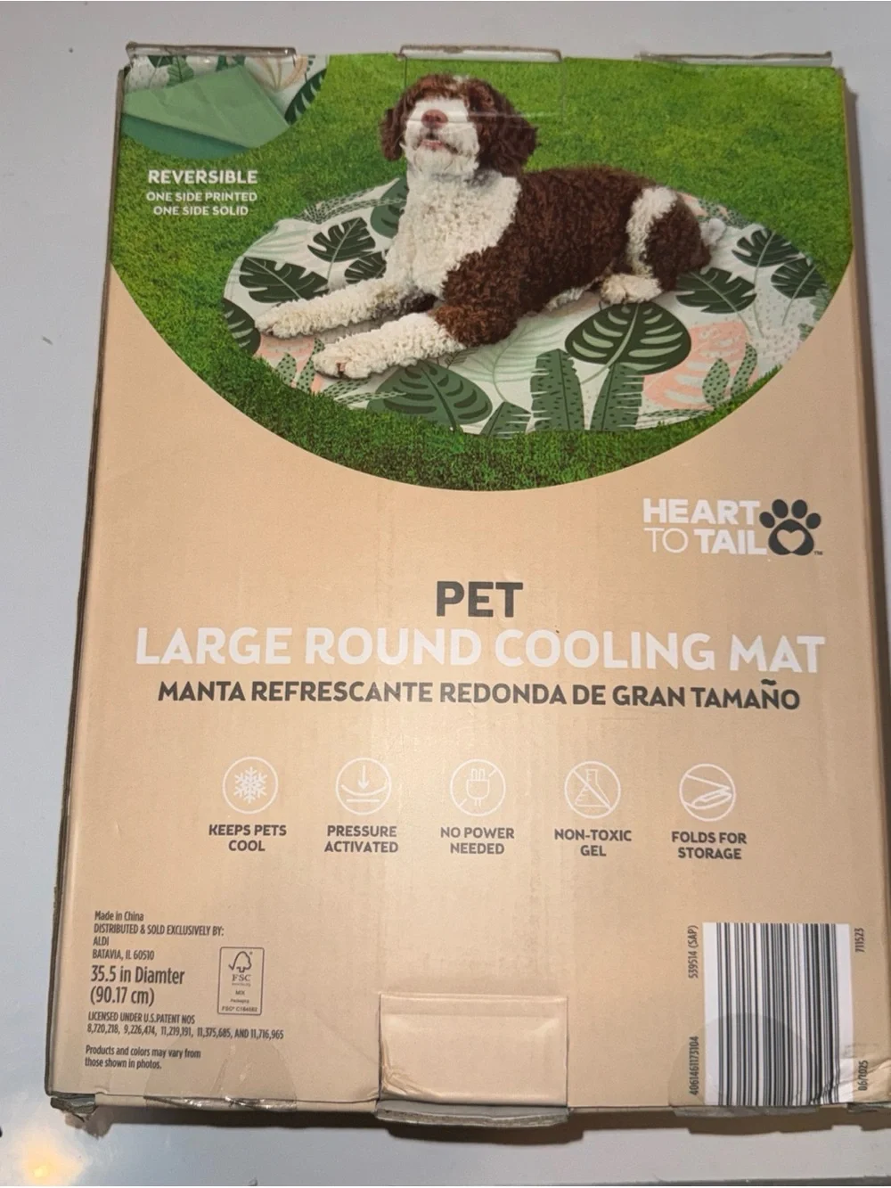 HearttoTail Large Round Cooling Mat Large Portable Mat For Outdoor & Indoor New